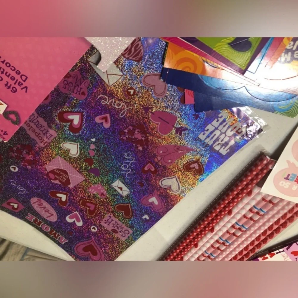 NEW, NWOT Huge Valentine’s Day Lot Stickers, crafts, pencils, more
